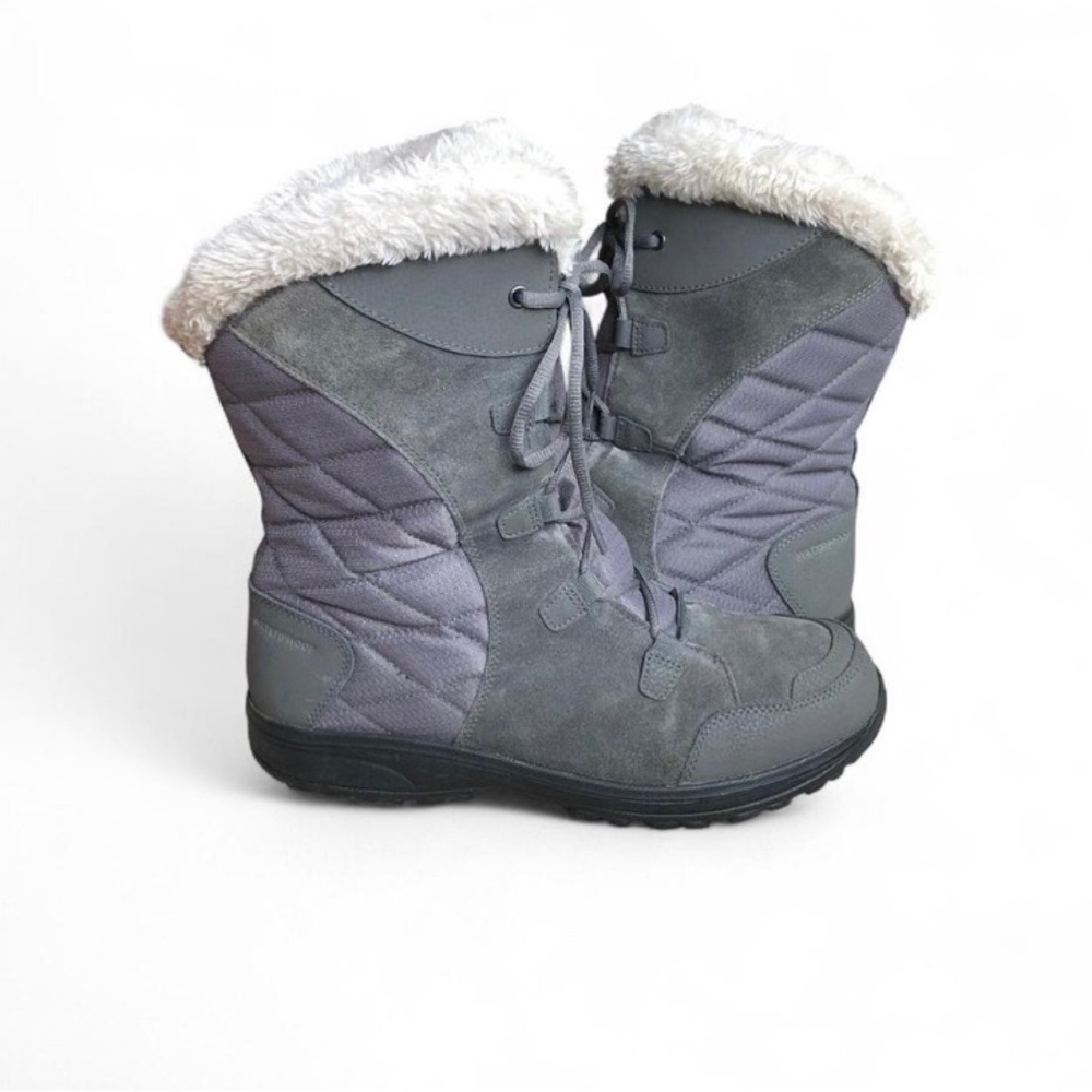 Columbia Ice Maiden II Waterproof Winter Snow Boots Gray Womens Size 11 Shoes